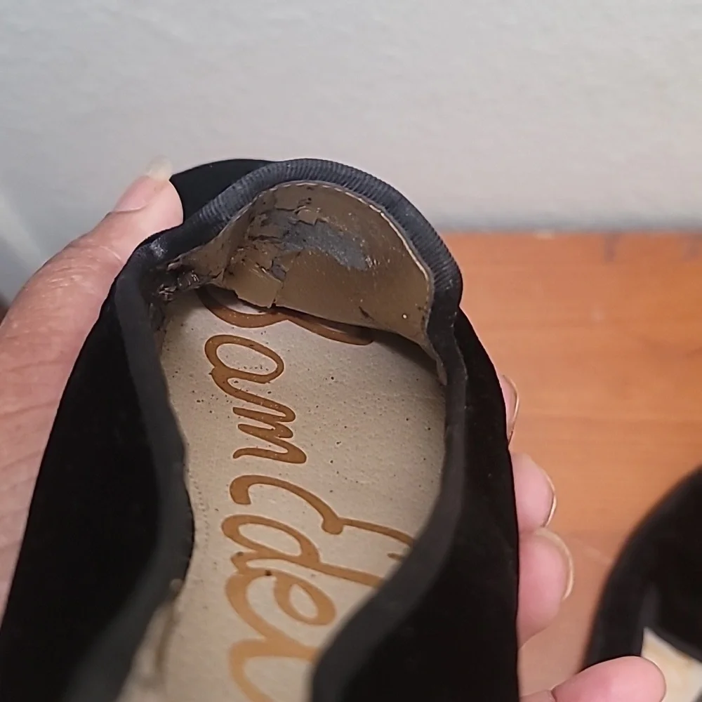 Sam Edelman Alvin Loafers Womens 7.5 Black Velvet Smoking Slipper Flat Shoes - Picture 14 of 16